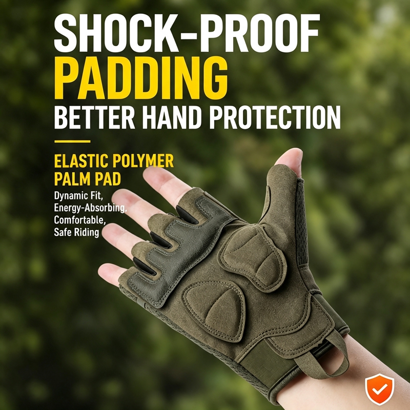 Men Tactical Half‑Finger Glove - Cycling Glove Padded recension och pris